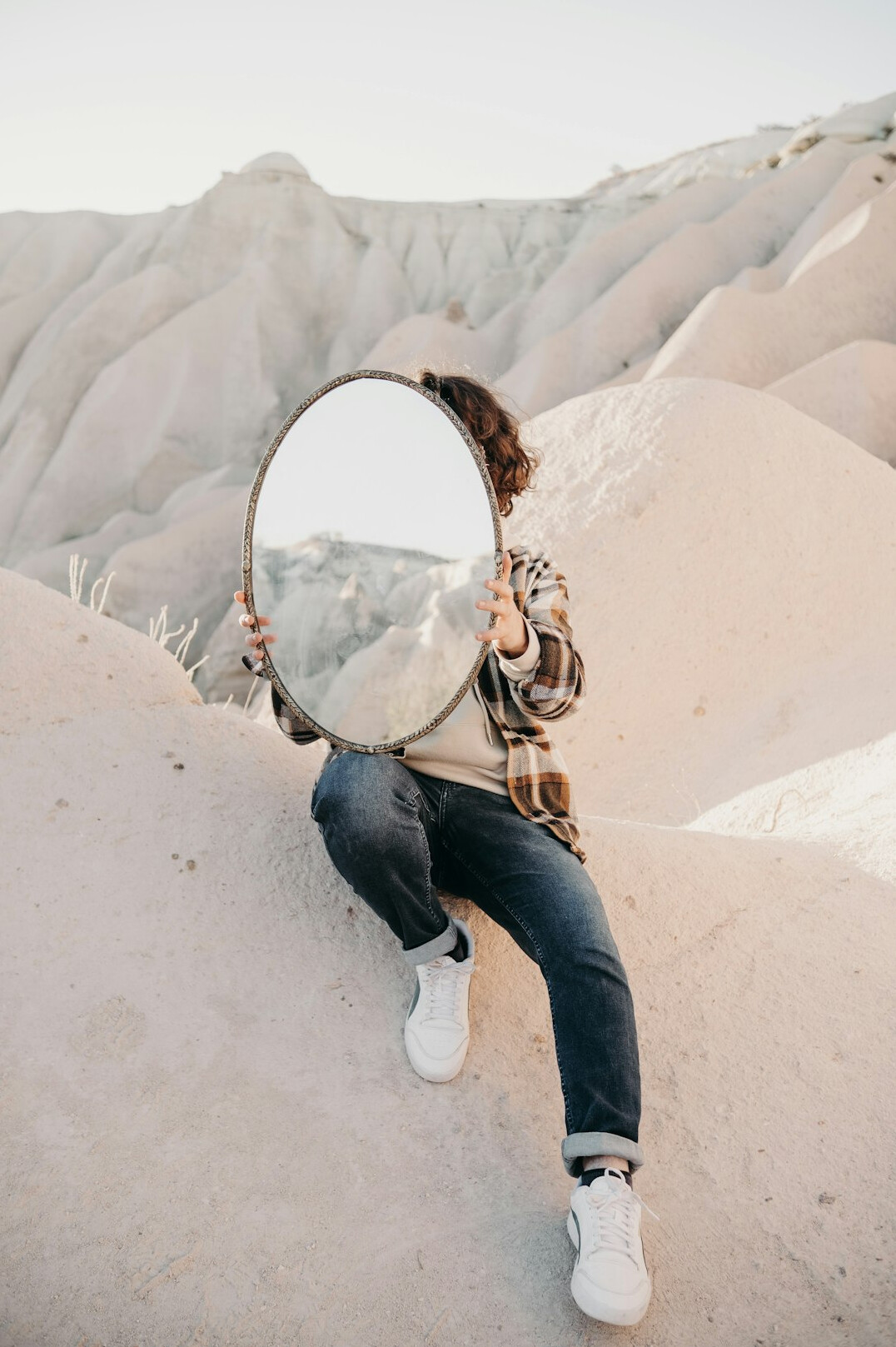 person reflecting on personal growth